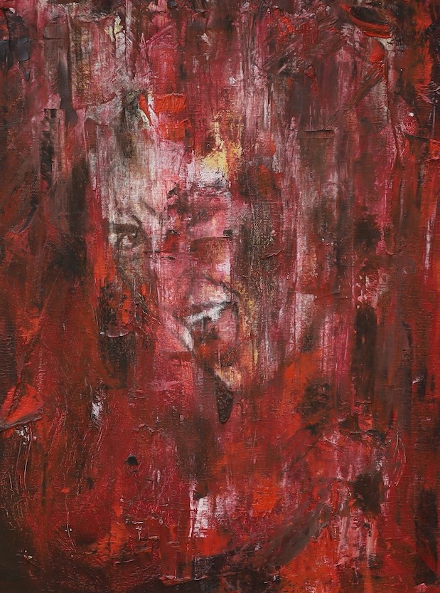 Sara Hill, oil on canvas, 'Barb', inscribed verso, 40 x 29cm